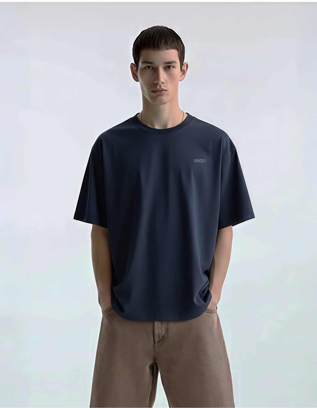 "The Guide" Oversized Graphic Tee - Deep Slate Blue