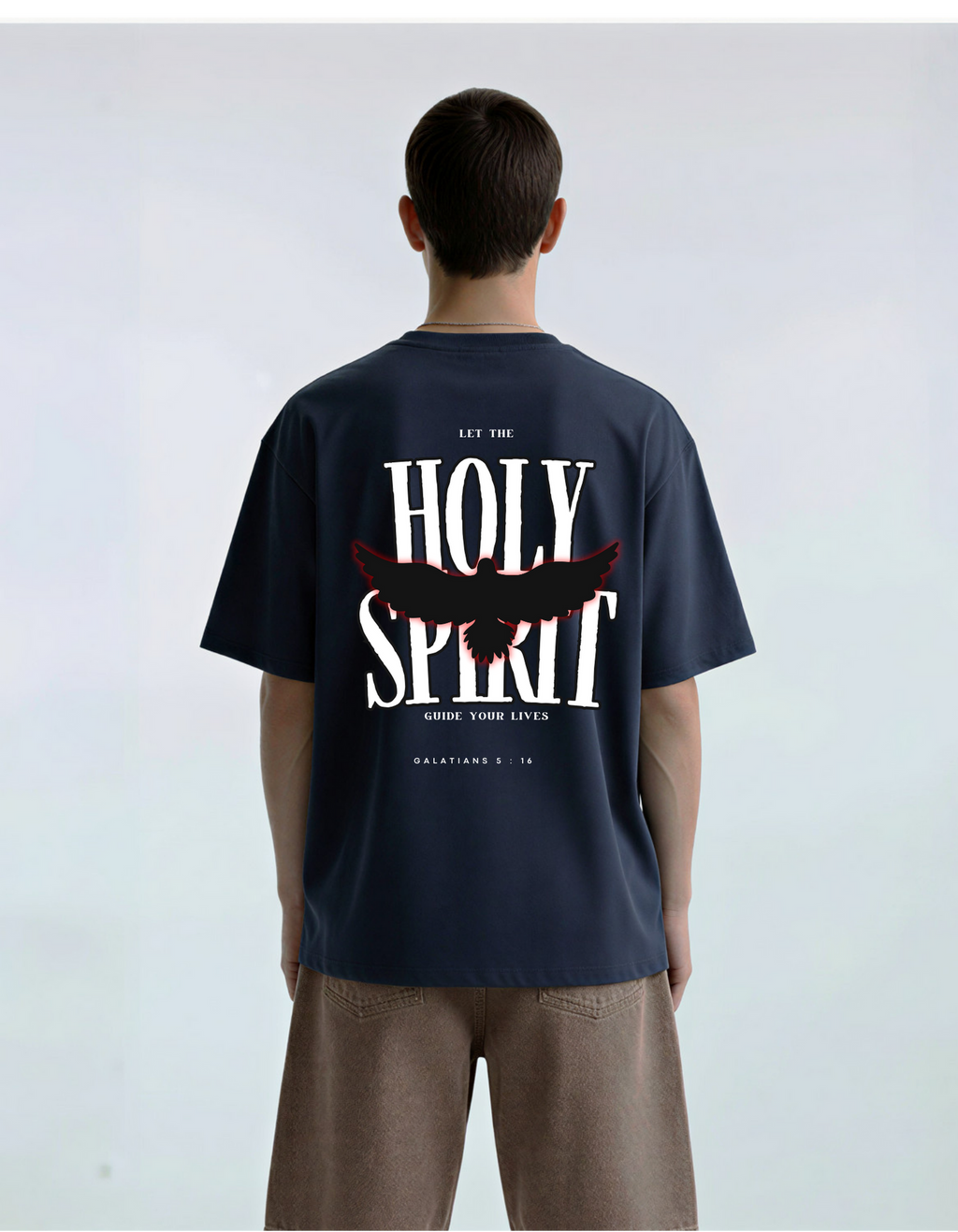 "The Guide" Oversized Graphic Tee - Deep Slate Blue