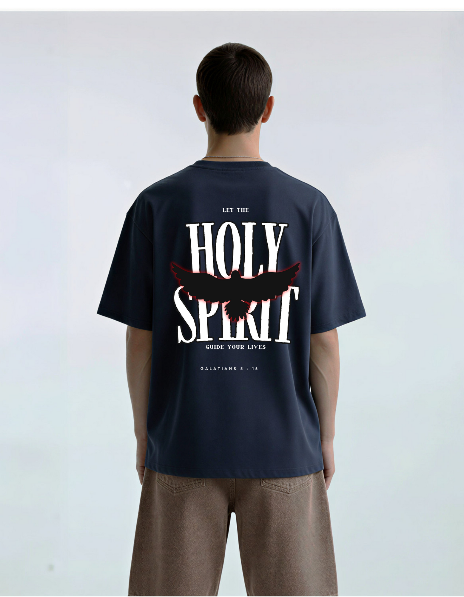 "The Guide" Oversized Graphic Tee - Deep Slate Blue