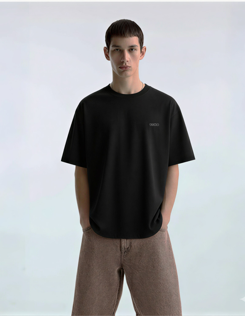 "Holy Spirit" Dove Graphic Oversized Tee - Black