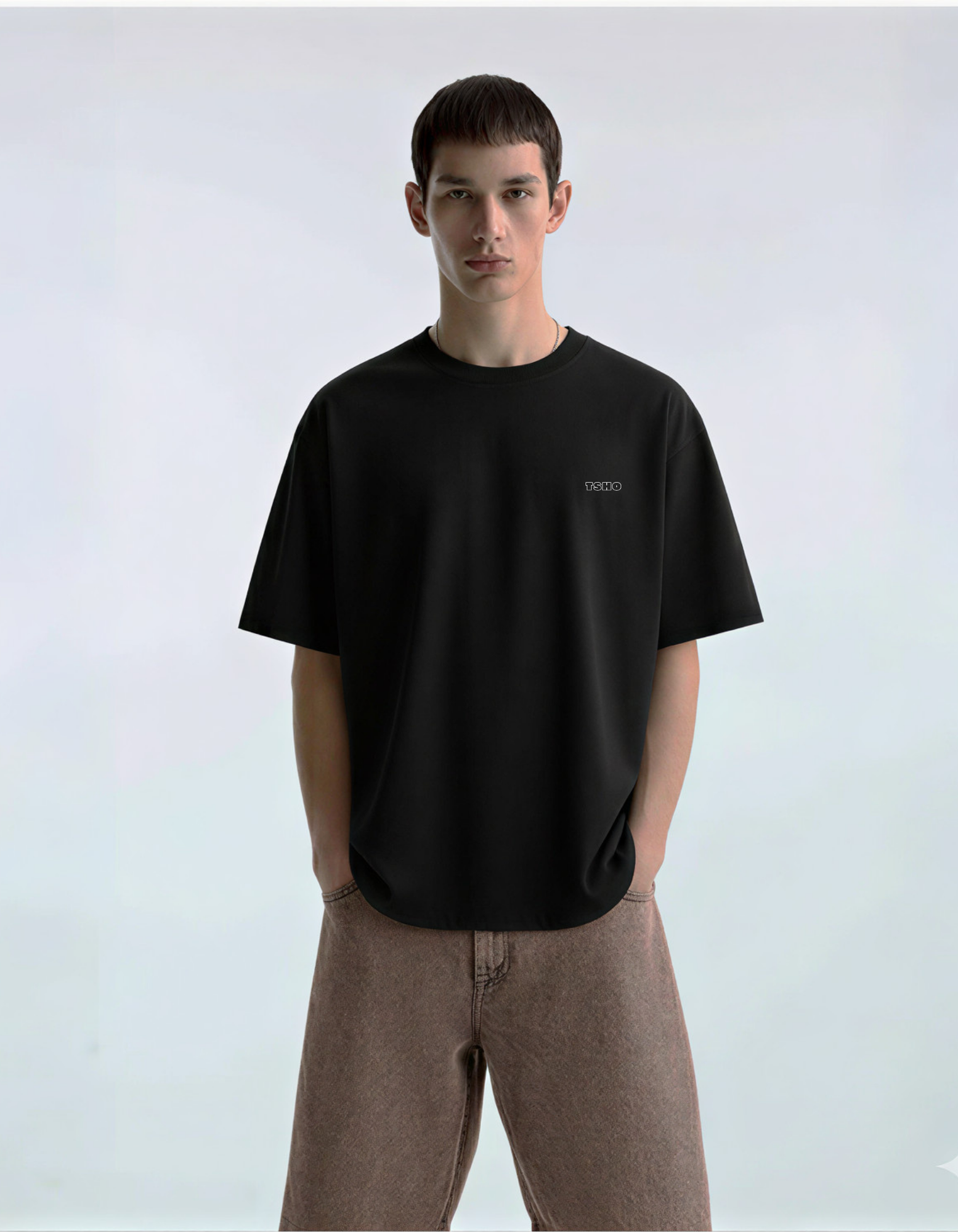 "Holy Spirit" Dove Graphic Oversized Tee - Black